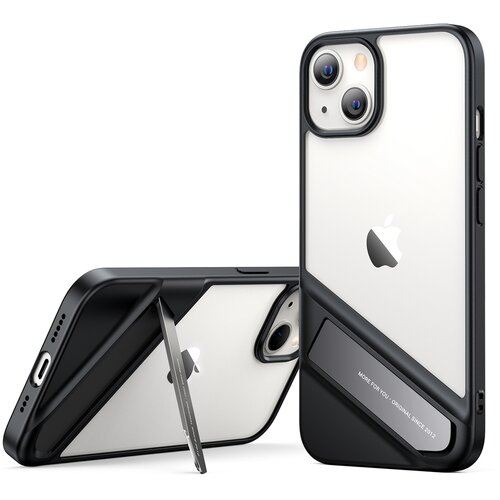 Ugreen Trdi ovitek z gel okvirjem in stojalom za iPhone 13, črn, (21522873) Cene