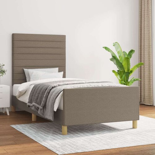  Za krevet s uzglavljem smeđesivi 80x200 cm od tkanine Slike