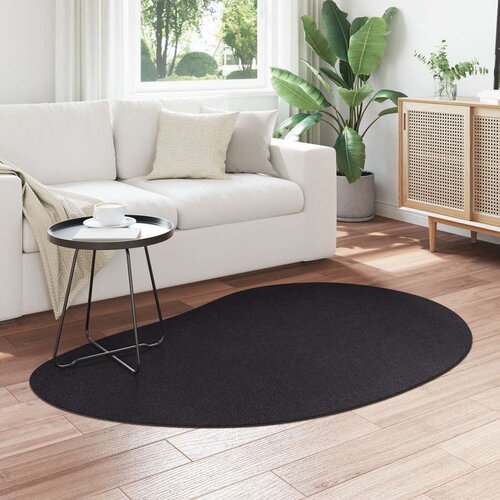  Tepih Crni 120x170 cm Poliester Protuklizni Slike