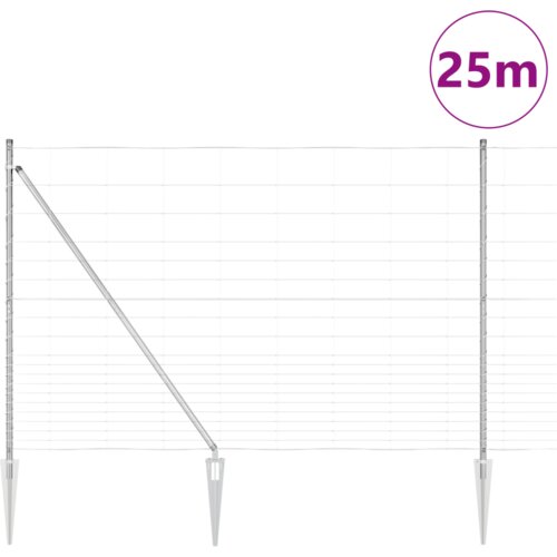 VidaXL Ograda 1.6x25 m Pocinčani Čelik Slike