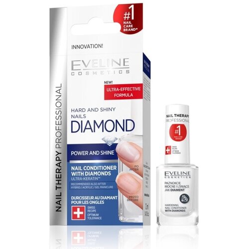 Eveline nail therapy diamond Hard&Shiny Nails 12ml Cene