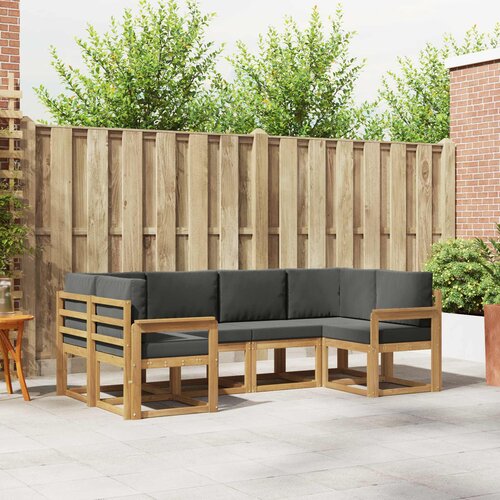  Set vanjskih sofa 6 kom. Bijela i antracit Smeđa 245 x 128,5 x 73 cm Cene