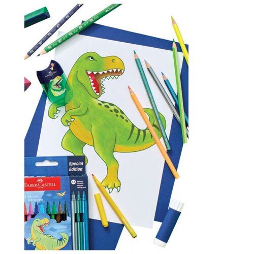  BOJE DRVENE 10 BOJA PLUS 3 BOJE DRVENE DINO FABER CASTELL 111213 BLISTER Slike
