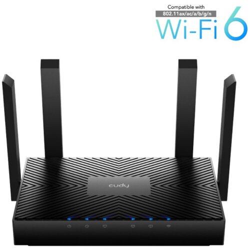 Cudy WR3000 AX3000 Dual Band 2.4+5Ghz Wi-Fi Ruter 1W/4LAN Gbit,4x5dBi 160MHz, Wisp/AP/REP Slike
