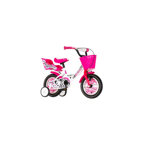 Visitor Bicikl dalmatian 12" roze beli Cene