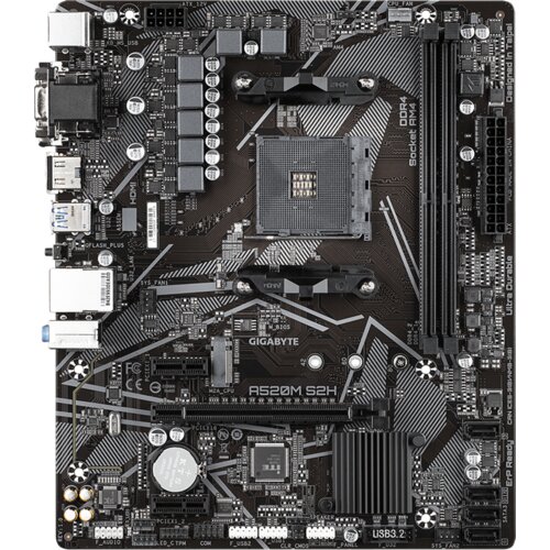 Gigabyte A520M S2H AM4 mATX osnovna plošča - AMD A520, 2xDDR4, 1xM.2, 4xSATA, 1Gb LAN, 1xD-SUB(VGA), 1xDVI-D, 1xHDMI - A520M S2H Cene