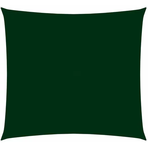 vidaXL Senčno jadro oksford blago kvadratno 2x2 m temno zeleno