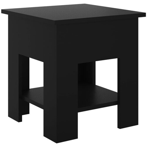 Maison Chic Klubska mizica - kavna mizica - Nizka mizica črna 40x40x42 cm konstruiran les, (21753798) Slike