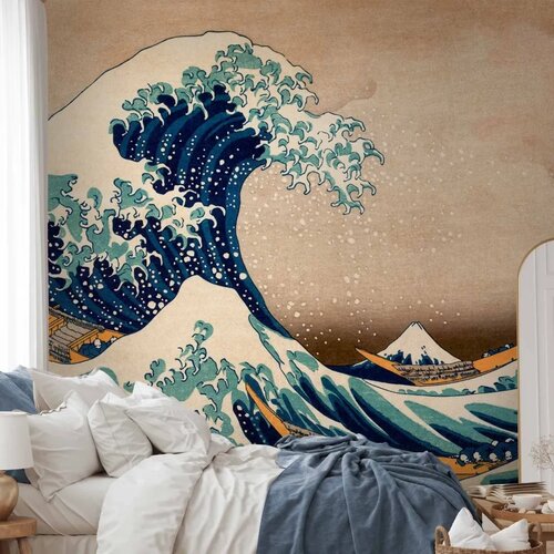  Foto tapeta - Hokusai: The Great Wave off Kanagawa (Reproduction) 150x105 Premium Cene