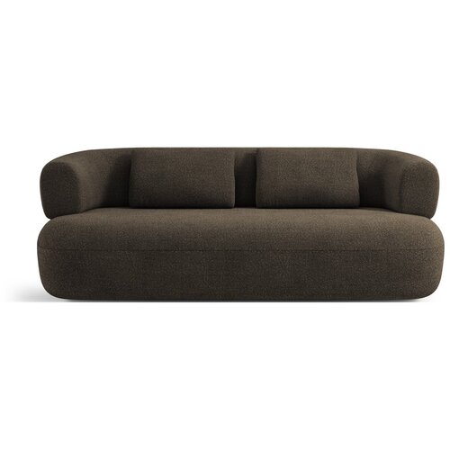 Micadoni Rjava sedežna garnitura iz tkanine bouclé 178 cm Jenny – Home Cene