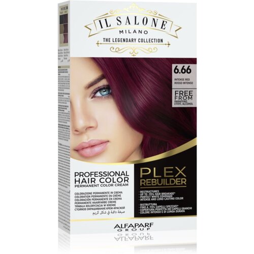 ALFAPARF MILANO Il Salone Milano Plex Rebuilder permanentna barva za lase odtenek 6.66 - Intense Red 1 kos Slike