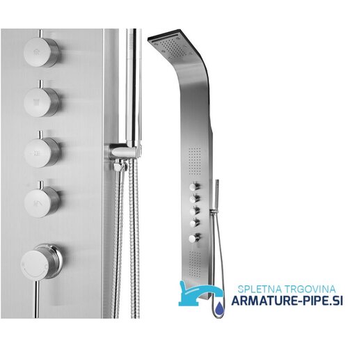  Luksuzni LED nadzemni tu&amp;scaron; panel s masažnim mlaznicama od aluminija | Tu&amp;scaron; panel EYN NT8951 - Termostatski ventil Slike