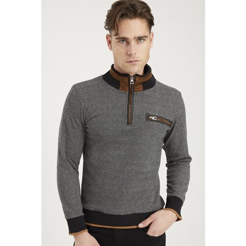 Dewberry 1039 MENS SWEATSHIRT-BLACK-WHITE Cijene