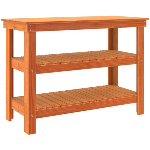  Radni stol Vo&amp;scaron;tano smeđa 110,5 x 50 x 80 cm Masivna borovina Slike