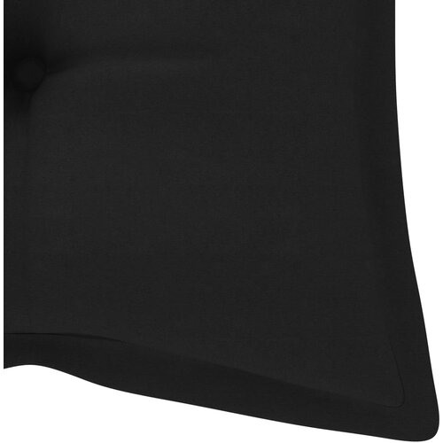  Vrtna klupa s jastukom 120 cm od masivnog bagremovog drva Crna 120 x 50 x 7 cm Slike