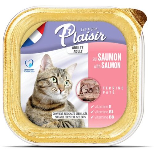 Plaisir pašteta za mačke-losos 3,2 kg Slike