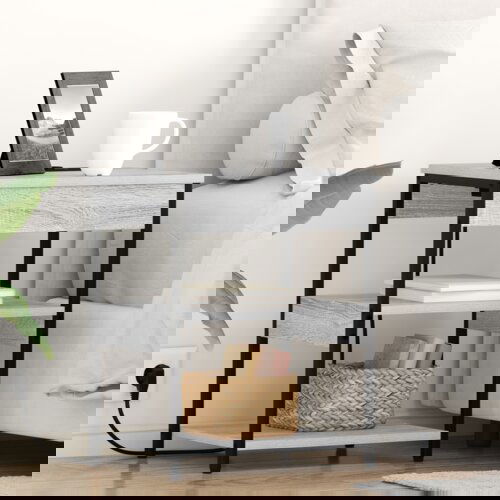 VidaXL Noćni Ormari 2 pcs Sivi hrast sonoma 41 x 31 x 51 cm Slike