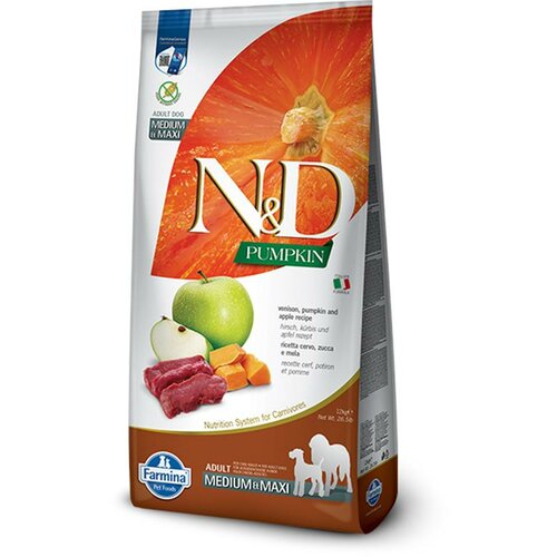 N&d hrana za odrasle pse jelen, bundeva i jabuka medium&maxi 12kg Slike