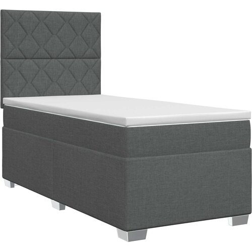  Boxspring krevet s madracem Tamnosiva 90 x 200 cm Tkanina Slike