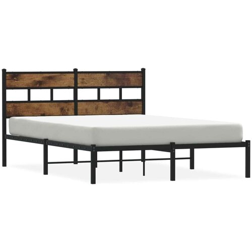 VidaXL Metalni okvir kreveta bez madraca boja hrasta 160x200 cm Slike