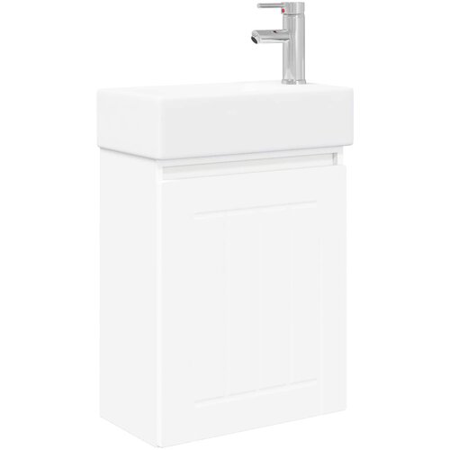 vidaXL Kopalniška omarica s tapo Bela 45,5 x 25,5 x 84 cm, (5000244984) Cene