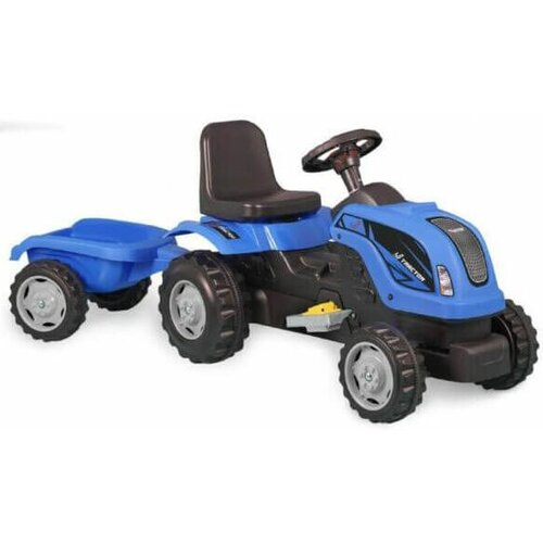 traktor na akumulator za decu sa prikolicom zeleni (model 298 plavi) Slike