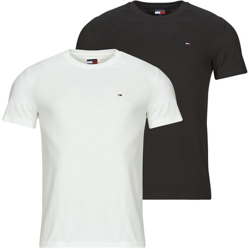 Tommy Jeans Majica crna / bijela Slike