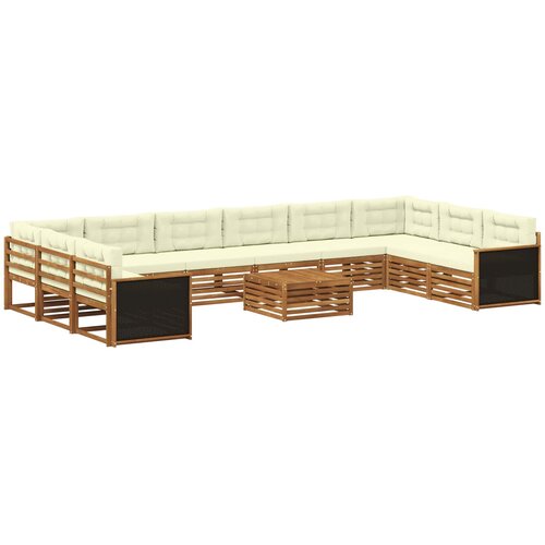  Setovi sofa s jastukom 11 pcs Čvrsto drvo akacije Cene
