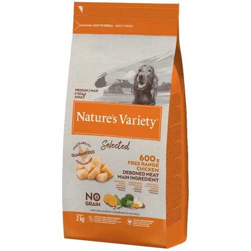Nature's Variety Hrana za pse Selected Medium/Maxi Adult, Piletina - 12 kg Slike