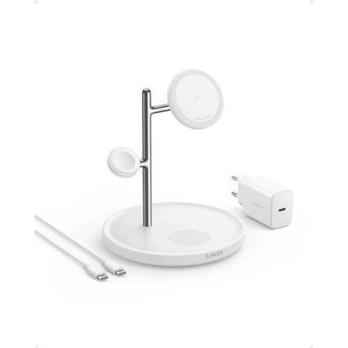 Anker Stanica za bežično punjenje Stand, Mag Go 3u1, B25M3321, 15W, White Slike