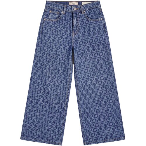 Guess Jeans flare CULOTTE COMFORT DENIM 4G LASER Modra Cene