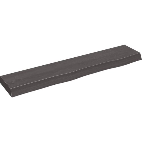 vidaXL Zidna polica tamnosiva 100 x 20 x 6 cm od obrađene hrastovine Cijene