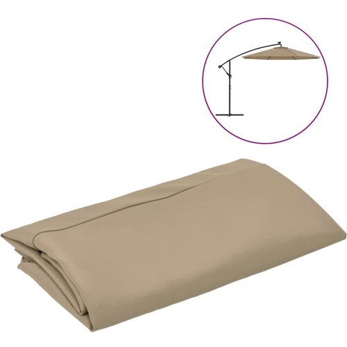 vidaXL Nadomestna tkanina za senčnik taupe 350 cm, (20728408) Cene