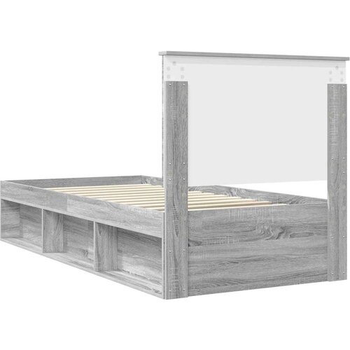  Okvir za krevet s uzglavljem Siva Sonoma 75 x 190 cm Slike
