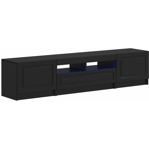  5-dijelni LED TV ormarić Crna Konstruirano drvo - Crna 81 cm Cene