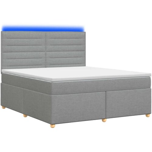  Boxspring krevet s madracem Svjetlosiva 160 x 200 cm Tkanina - Svjetlosiva 160 x 200 cm Dizajn linija Slike