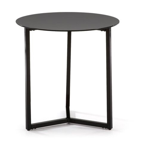 Kave Home Črna dodatna mizica Marae, ⌀ 50 cm Slike