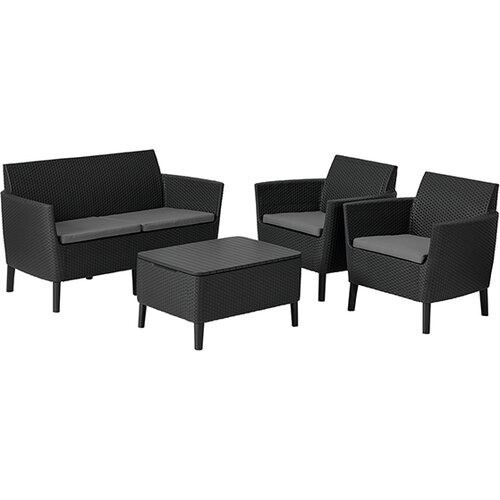 Curver baštenska garnitura Salemo Grafit CU 253220 Cene