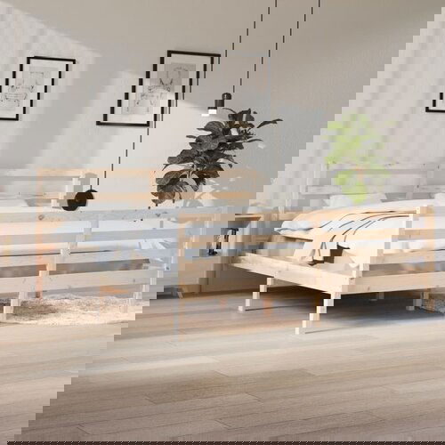 Furnova Posteljni okvir iz trdne borovine 200x200 cm, (21942983) Cene