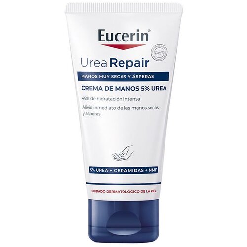 EUCERIN&amp;reg; UreaRepair Plus 5% Urea Hand Cream vlažilna krema za roke z ureo 75 ml za ženske Slike