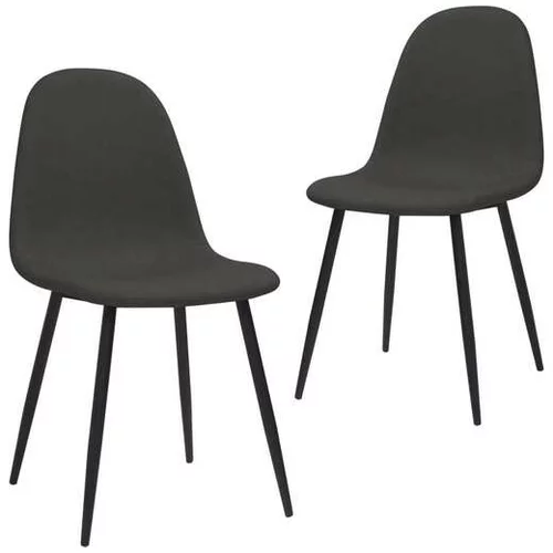  Jedilni stoli 2 kosa 45x54,5x87 cm črno umetno usnje
