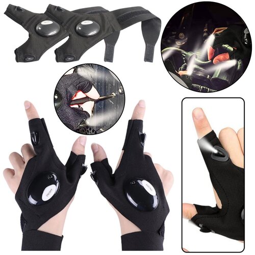 Lean Toys Večnamenske LED rokavice Light Finger Flashlights Universal Cene