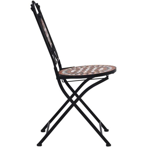 Bistro 3-dijelni mozaični bistro set s keramičkim pločicama boje cigle Slike