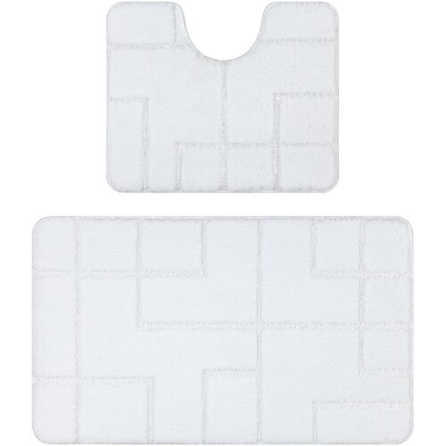 RugsX Preproge Dvodelni kopalniški set preproga SUPREME LINES, l 60x100 cm Bela Cene