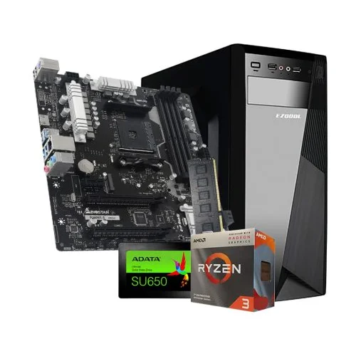 GNC BUSINESS 4 RYZEN 3 3200G 3.6GHz,Radeon Vega 8, MB BIOSTAR B450MX-S, RAM DDR4 8GB 2666MHz, SSD 240 GB, WIN 11 PRO, OFFICE HOME AND BUSINESS 2019