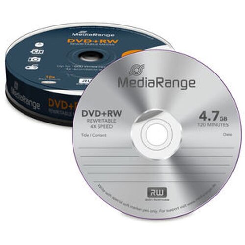 Mediarange DVD+RW MEDIJ 4,7GB 4X CAKE 10/1 , MR451 Cijene
