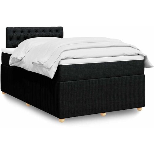  box spring s madracem crni 120 x 190 cm od tkanine Cijene