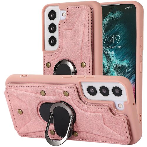 INORCO Za Samsung Galaxy S23 Reže za kartice Telefonski ovitek Ring Kickstand PU usnje prevlečen TPU ovitek, (22033739) Cene