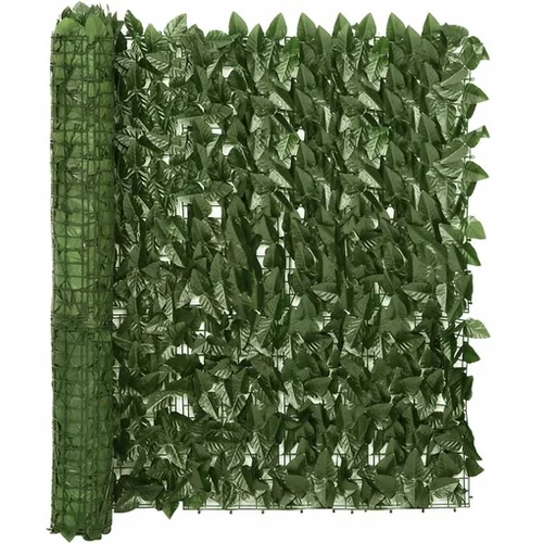  Balkonsko platno s temno zelenim listjem 400x100 cm