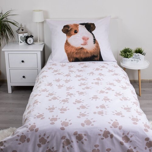 Jerry Fabrics Bijela pamučna dječja posteljina za krevet za jednu osobu 140x200 cm Guinea Pig &amp;ndash; Slike
